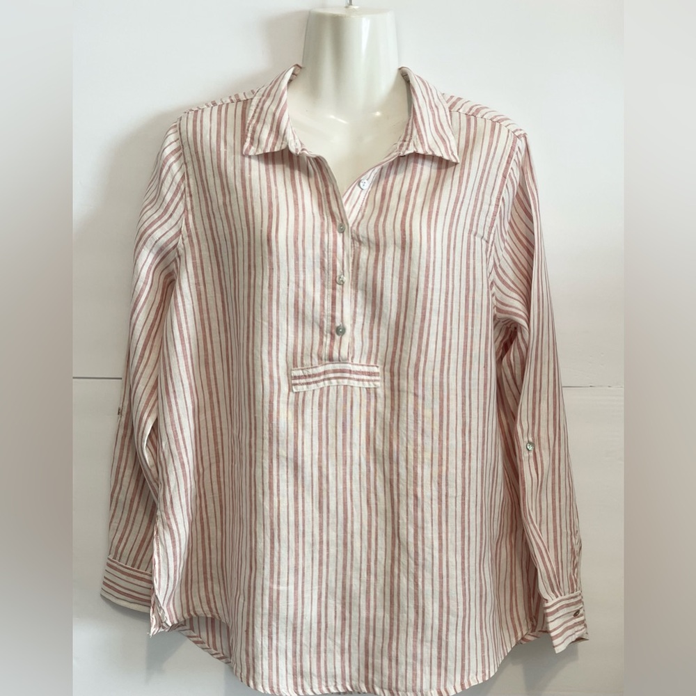 Rachel Zoe Pink White
Striped 100% Linen….
